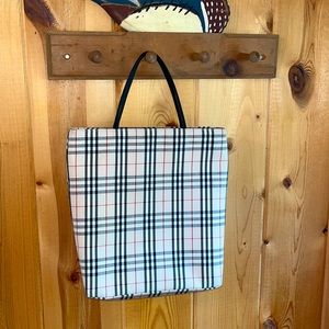 BURBERRY NOVA CHECK TOTE BAG YELLOW